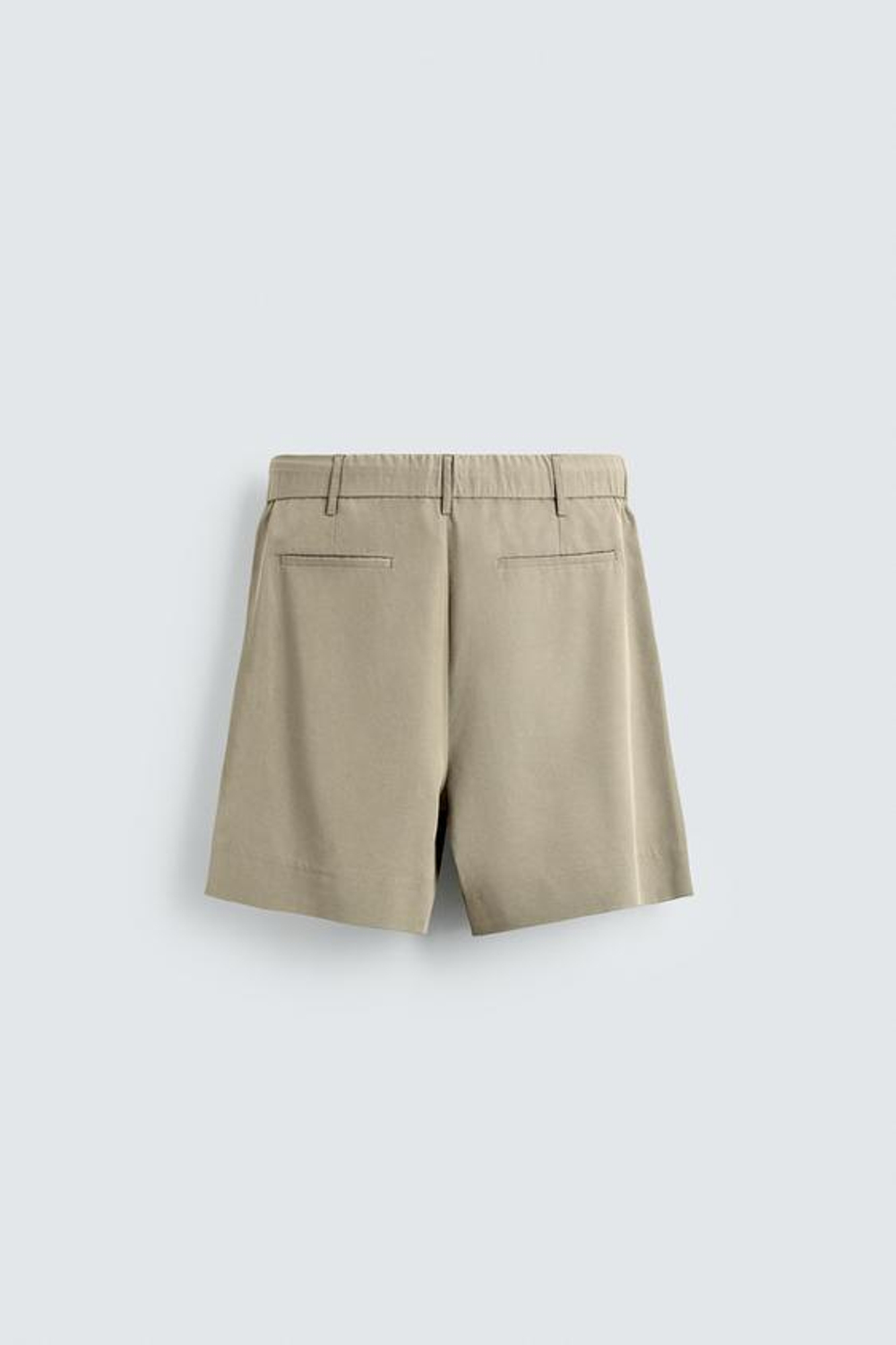 ZARA ШОРТЫ RELAXED FIT С ЭФФЕКТОМ ПОТЕРТОСТИ, БЕЖЕВЫЙ