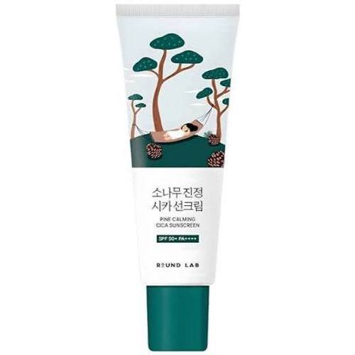 Round Lab Pine Calming Cica Sunscreen SPF50+ PA++++ солнцезащитный крем для проблемной кожи