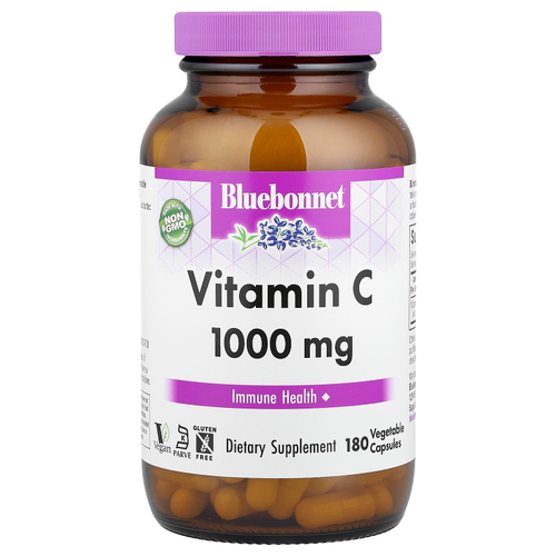 Bluebonnet Nutrition, витамин C, 1000 мг, 180 вегетарианских капсул