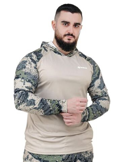 Лонгслив Nisus Bastion с капюшоном, серый спектр, XL