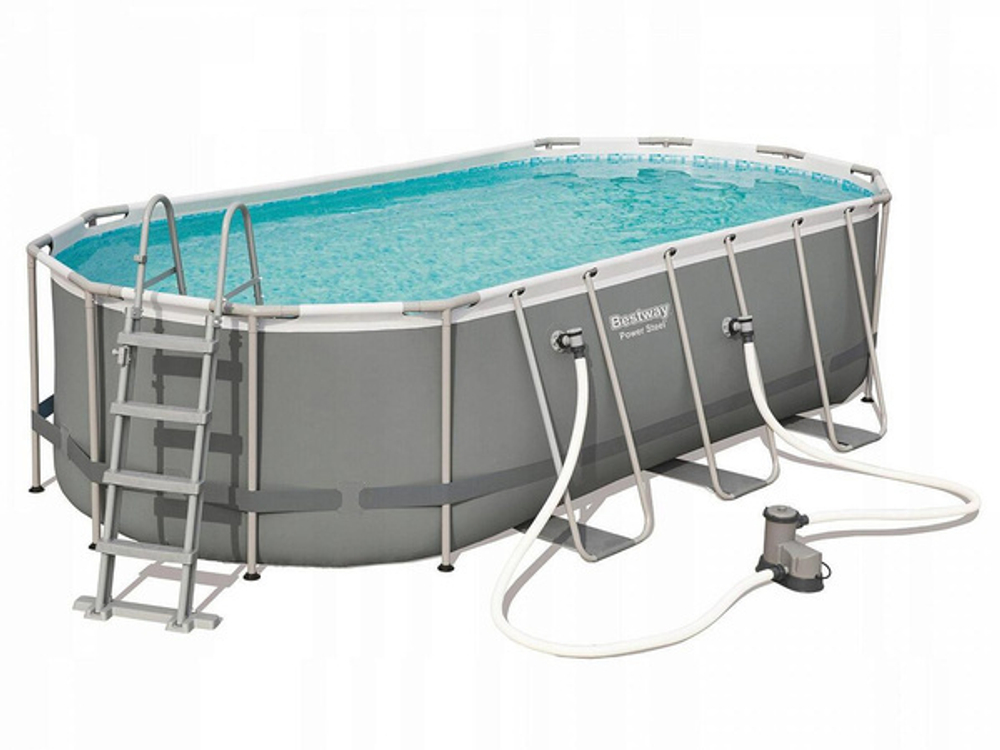 Бассейн каркасный Oval Pool Set овальный 549*274*122 см+ 3 аксессуара Bestway (56710)