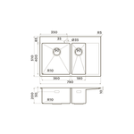 Мойка Omoikiri Akisame 78-2-L-IN нерж. сталь | Нержавеющая сталь