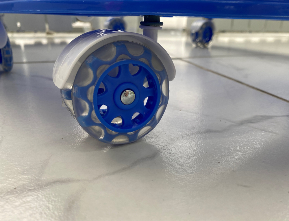 Ходунки SBL 5301 T1 (Teddy Bear), синий (силиконовые колеса)