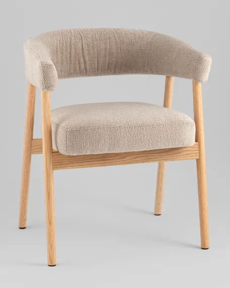 Стул обеденный Zubo с деревянными ножками бежевый