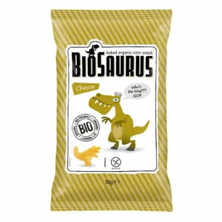 Снеки кукурузные со вкусом сыра, Biosaurus, 50 г