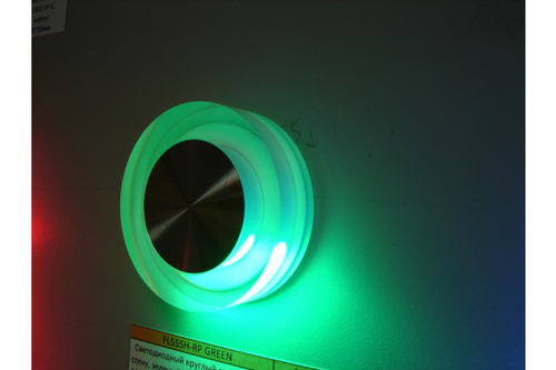 FL55SH-RD GREEN  LED свет. круг,встр. в стену 1*1W