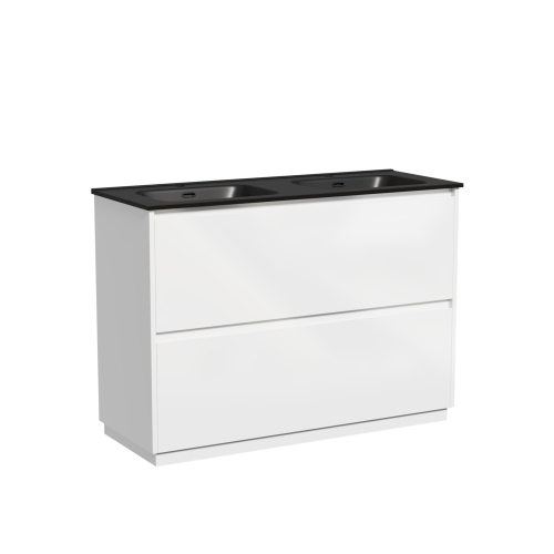 Тумба с раковиной Sancos Libra Floor 120 см LB120F-2W глянцевый белый