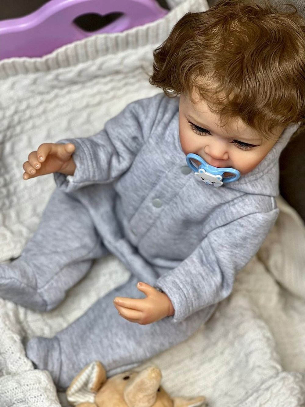 Кукла Реборн виниловая 55см в пакете (FA-155)