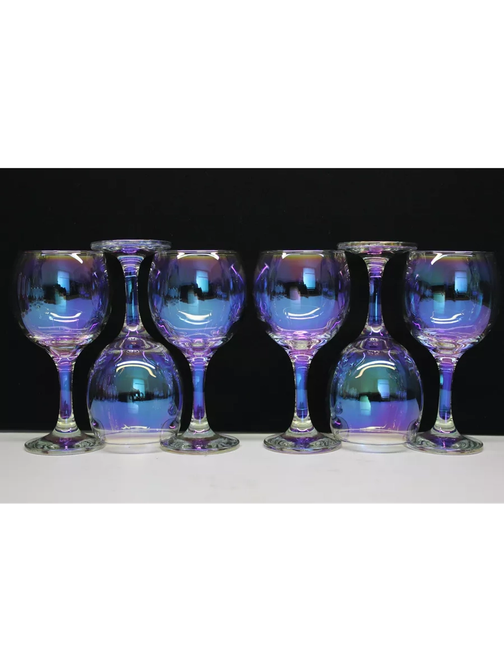 Фужеры для вина 6 штук Радужная коллекция