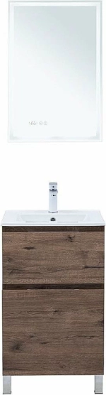 Тумба с раковиной Aquanet Алвита new 50 344126+330428 дуб веллингтон табак