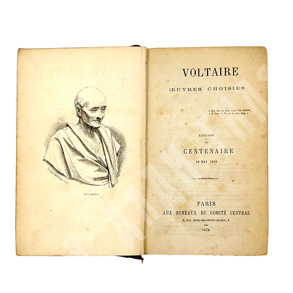 Voltaire. Oeuvres Choisies: Edition Du Centenaire 30 Mai 1878. Вольтер . Избранные работы. 1878 г.