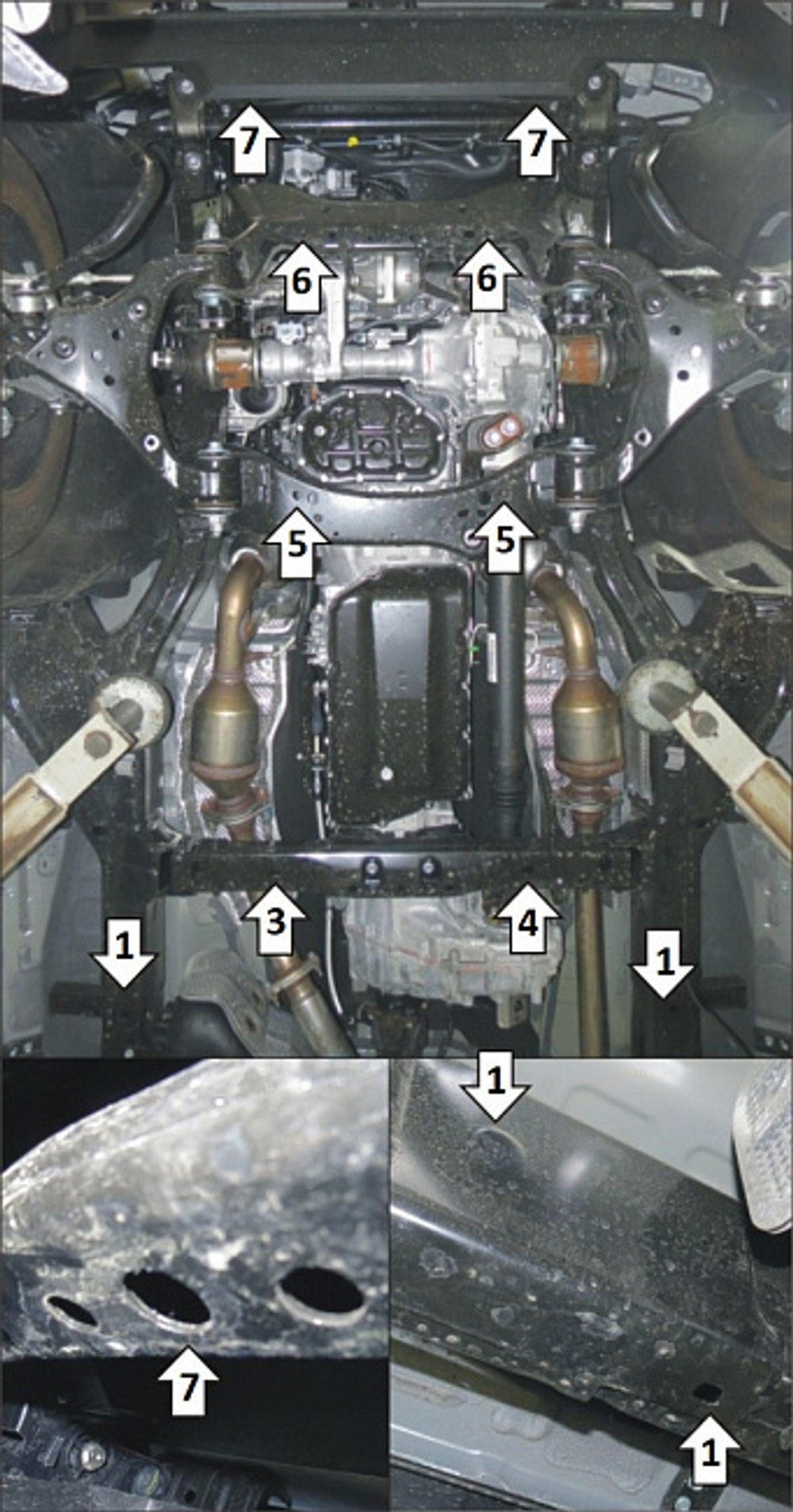 Защита алюминиевая 5 ммToyota Tundra;V=3,5; 4WD; с 2022 г. MOTODOR.32526