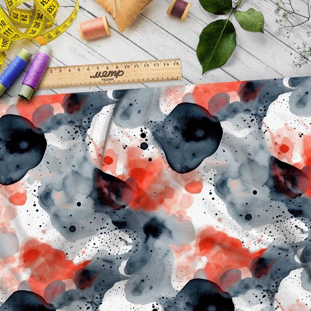 Ткань премиум габардин туманные иллюзии