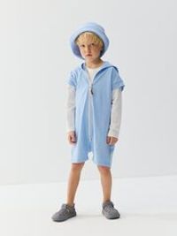 Ромпер на молнии с капюшоном "Небо"