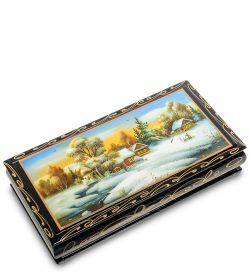 Народные промыслы ШК-11/55-A Шкатулка-купюрница в технике декупаж (8х17х4)