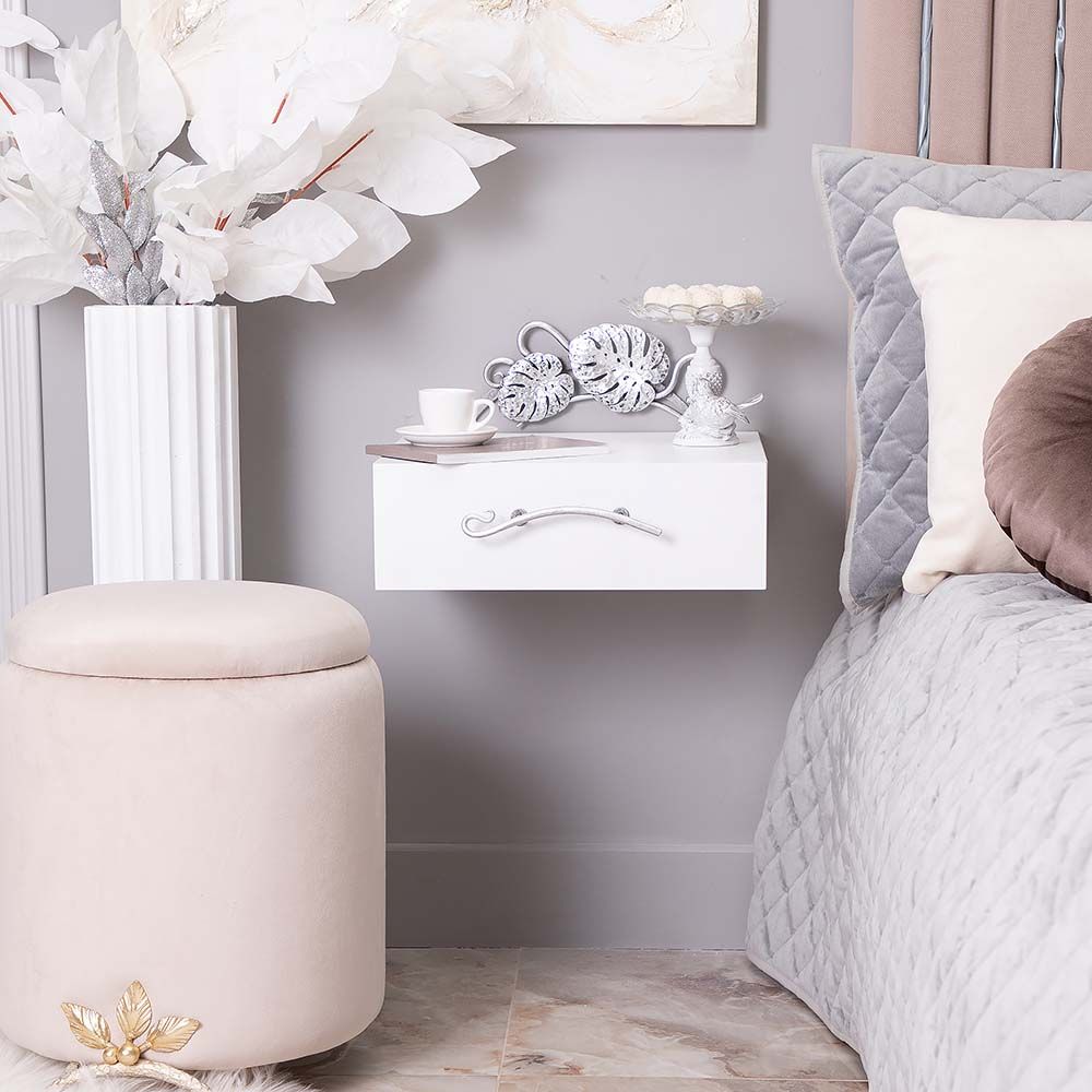 Тумба прикроватная Monstera Deliciosa (Монстера) подвесная Айс