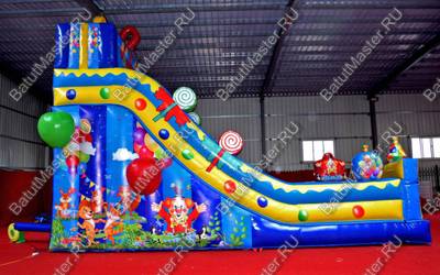 Надувной батут-горка "Подарок" 8*4*6 м