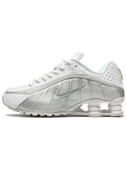 Кроссовки Nike Shox R4 White Metallic Silver Женские