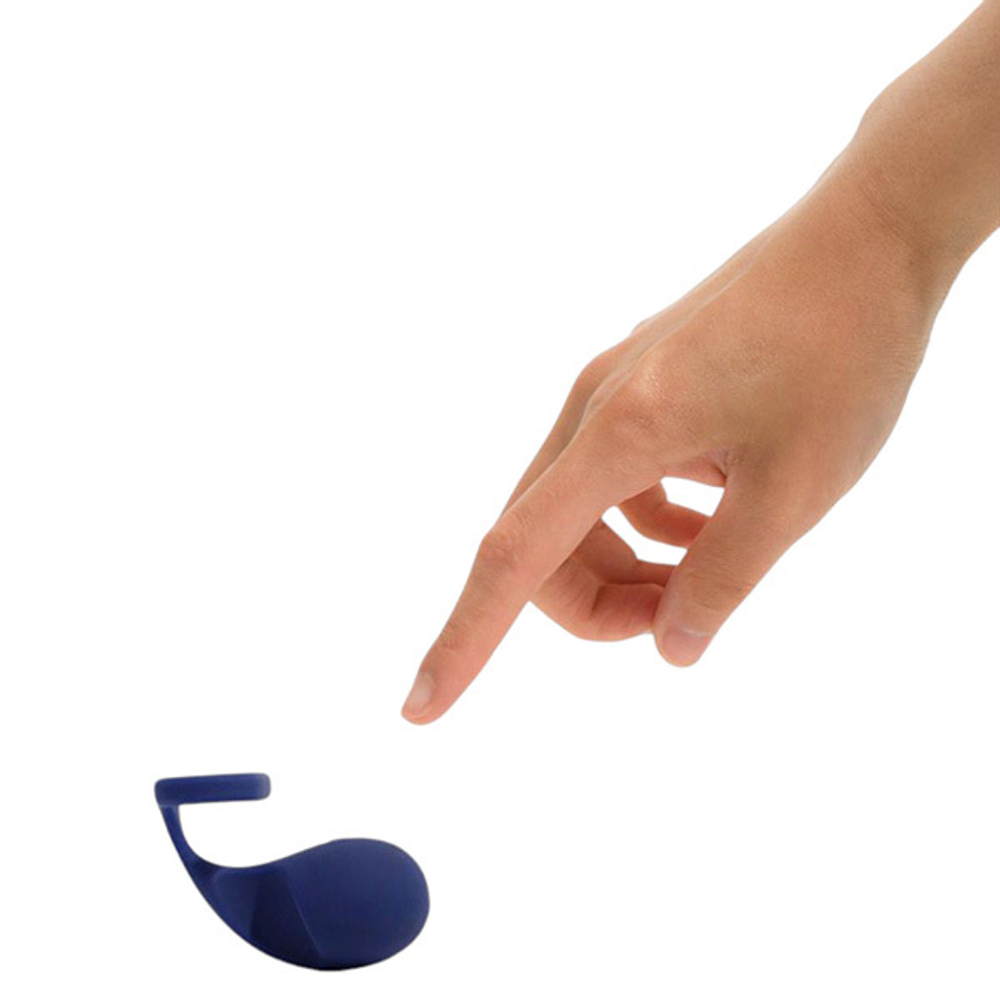 Синий аккумуляторный вибростимулятор на пальцы Sose Lunar LU00107