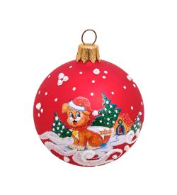 НФШ-1539/2 Ел.украшение Шар «Собачка» 65 мм