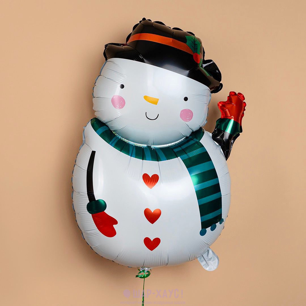 Фигура 30"/76см Снеговик в шляпе, 1 шт. в уп Fl