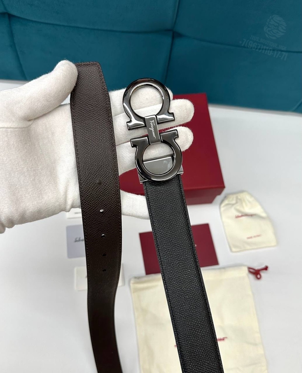 Двухсторонний ремень Salvatore Ferragamo
