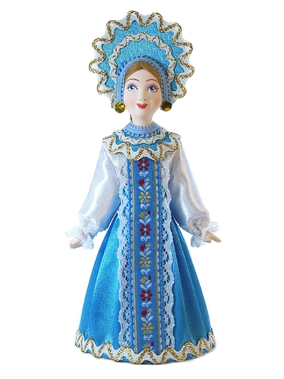 Кукла фарфоровая Ульяна в русском девичьем костюме