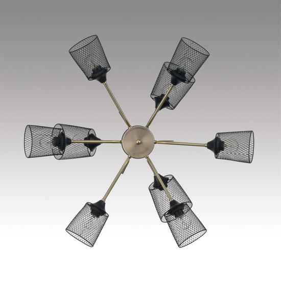 8191/9C COUNTY LN25 253 черный/античная бронза/черный металл Люстра потолочная Е27 9*60W 220V ABRIS