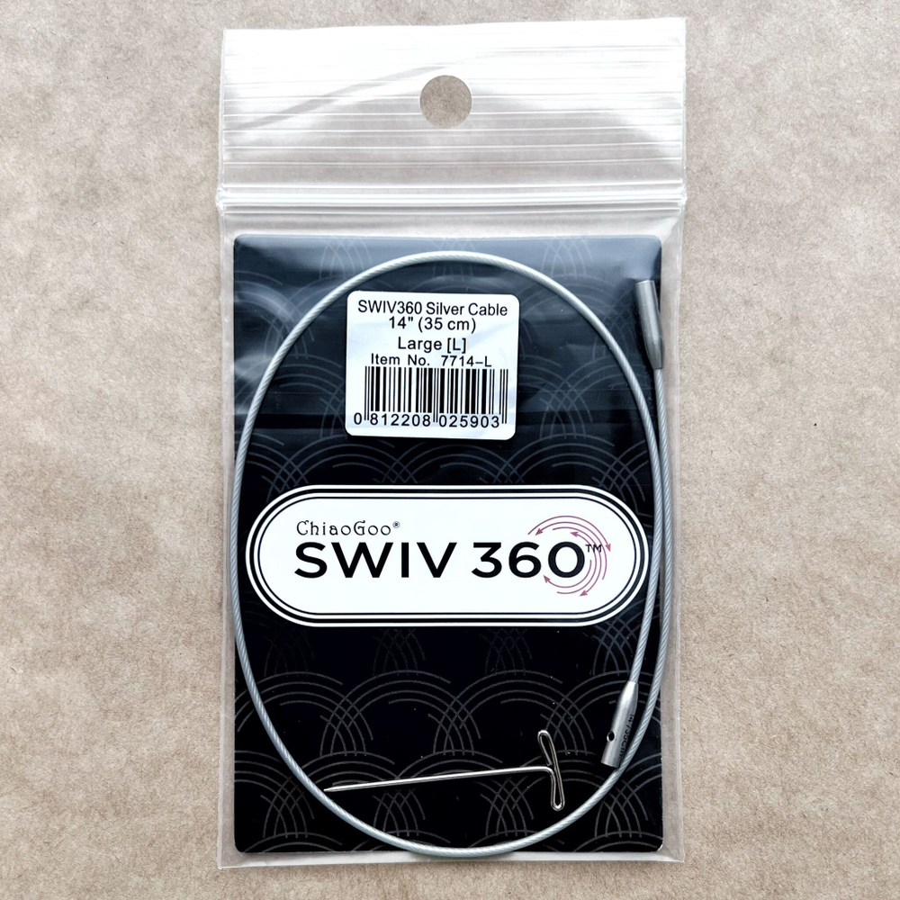 ChiaoGoo, Леска SWIV360, 125 см Large для съемных спиц размера L (готовая длина спиц 150см)