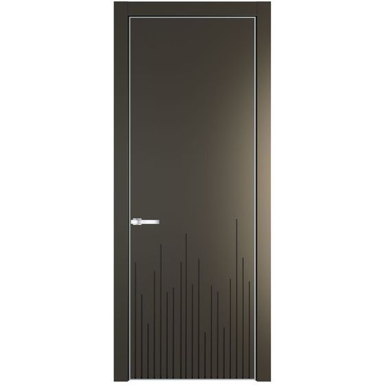 Межкомнатная дверь эмаль Profil Doors 7PA перламутр бронза глухая профиль белый матовый