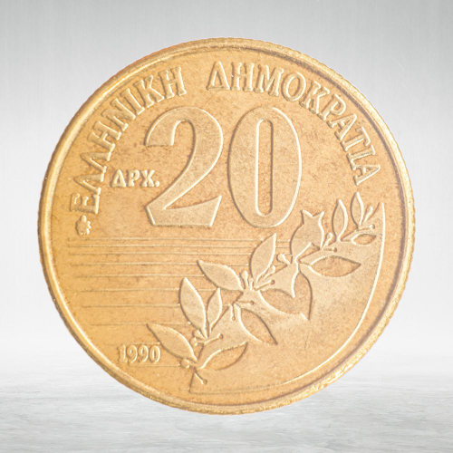 Greece, 20 Drachmes, 1990, XF
