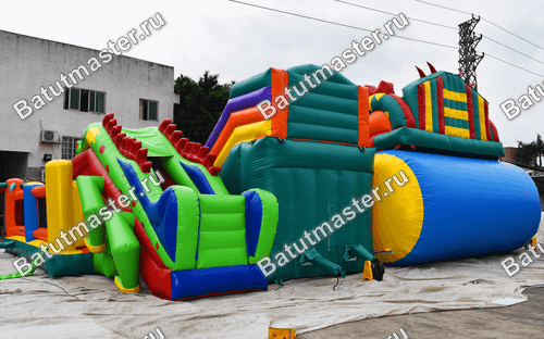 Надувной батут "Царство драконов" 13*13*7 м