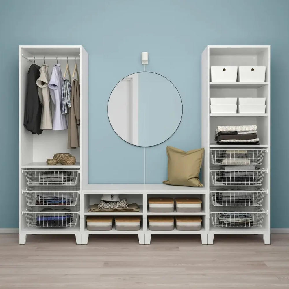 Платяной шкаф - PLATSA/FONNES/IKEA/ ПЛАТСА/ФОННЕС ИКЕА,240x57x191 см, белый