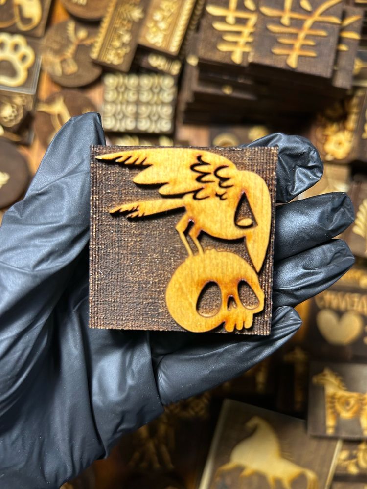 Деревянный штамп 088 (5x5 см) (Уценка!)