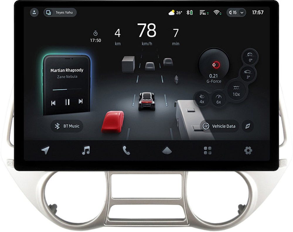 Магнитола для Hyundai i20 2009-2012 (климат) - Teyes CC4-PRO монитор 13" 2K QLED на Android 13, Snapdragon 778G, 8+128, AI, CarPlay, DSP, 4G SIM-слот