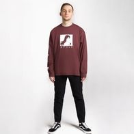 Лонгслив ГОРЕ РАЗЛУКА, бордовый