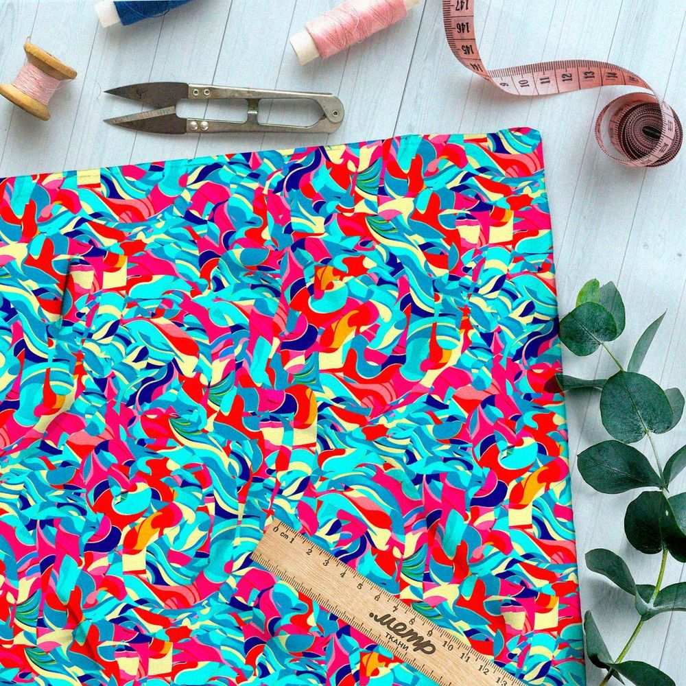 Ткань премиум бифлекс футуристические миры