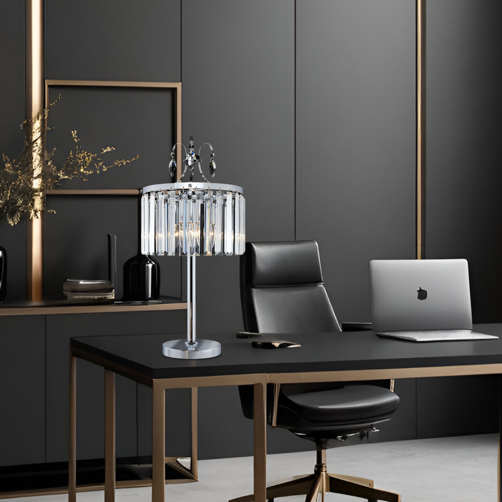 Citilux Инга CL335831 Настольная лампа хрустальная Хром