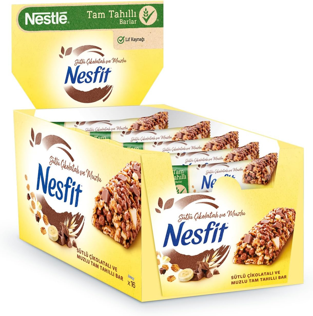 Nesfit батончик с шоколадом и бананом 23,5 г × 16 - Nesfit - NESTLE