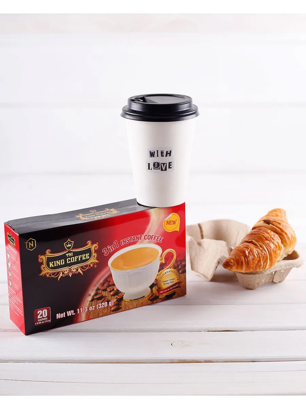 Кофе растворимый вьетнамский 3 в 1 Кинг, 60 пак.