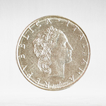 Italy 50 Lire 1994 R "Vulcan at the Anvil", Small Type, AU