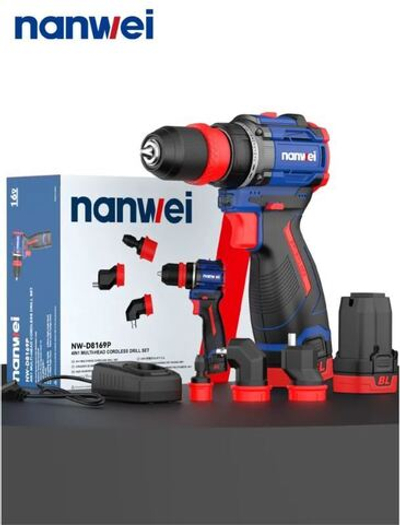 Дрель - шуруповерт NANWEI NW-D8169P с набором из 4 х насадок