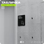 Табличка Кабинет педикюра, на дверь и стену, навигационная и информационная, серия CONCEPT, 18х18 см, Айдентика Технолоджи