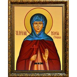 Мария Грошева послушница, преподобномученица. Икона на холсте.