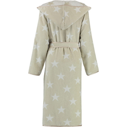 Халат велюровый Cawo Stars 5240 песочный Германия вид сзади