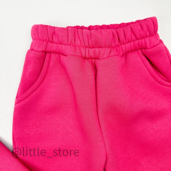 Комплект из футера с начесом, Фуксия