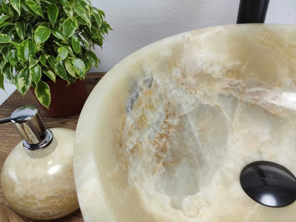 Раковина из оникса Bowl Yellow TinLip BO-60985 40*40*15