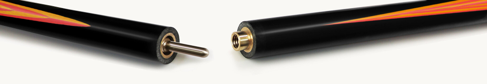 Кий Оникс, черный граб/белый граб/желт.граб/красный граб, 18-запилов, 2PC(ЯК)