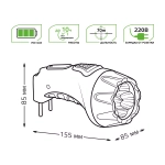 Фонарь Gauss LED ручной модель GFL105 7LED 60lm lead acid 700mAh