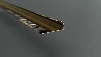 Наружный профиль для керамической плитки ZKR, нержавеющая сталь шлифованная